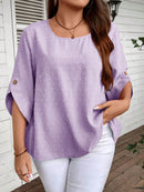Blusa Feminina Casual manga 3/4 Kelly Plus Size.