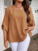 Blusa Feminina Casual manga 3/4 Kelly Plus Size.