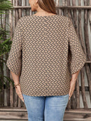 Blusa Feminina Casual manga 3/4 Kelly Plus Size.