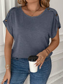 Blusa Feminina manga morcego Giovanna. Plus Size