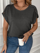 Blusa Feminina manga morcego Giovanna. Plus Size